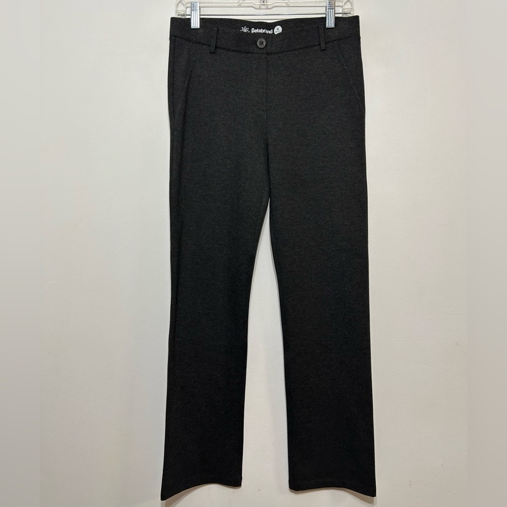 Betabrand Classic Dress Pant Yoga Pants Straight Leg Pull On - Picture 2 of 9